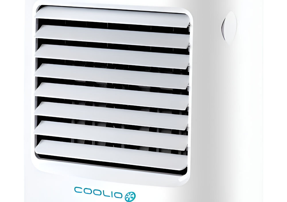 Klimator ETA Coolio 0568 90000 do 10 godzin ciągłego chłodzenia możliwość ustawienia timera możliwa regulacja kąta nachwylenia lameli wentylacyjnych łatwa obsługa zwiększony komfort użytkowania przepływ powietrza 6m3/minutę maksymalne zużycie wody 1 litr na godzinę niski pobór mocy 