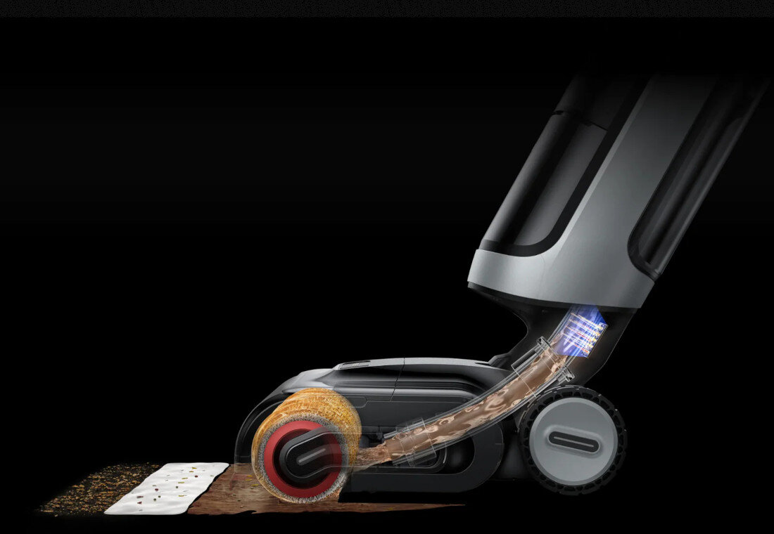 Odkurzacz DREAME H15 Pro Heat EU dopasowanie mocy Czujnik RGB rodzaj zabrudzeń i reguluje moc ssania ustawienia