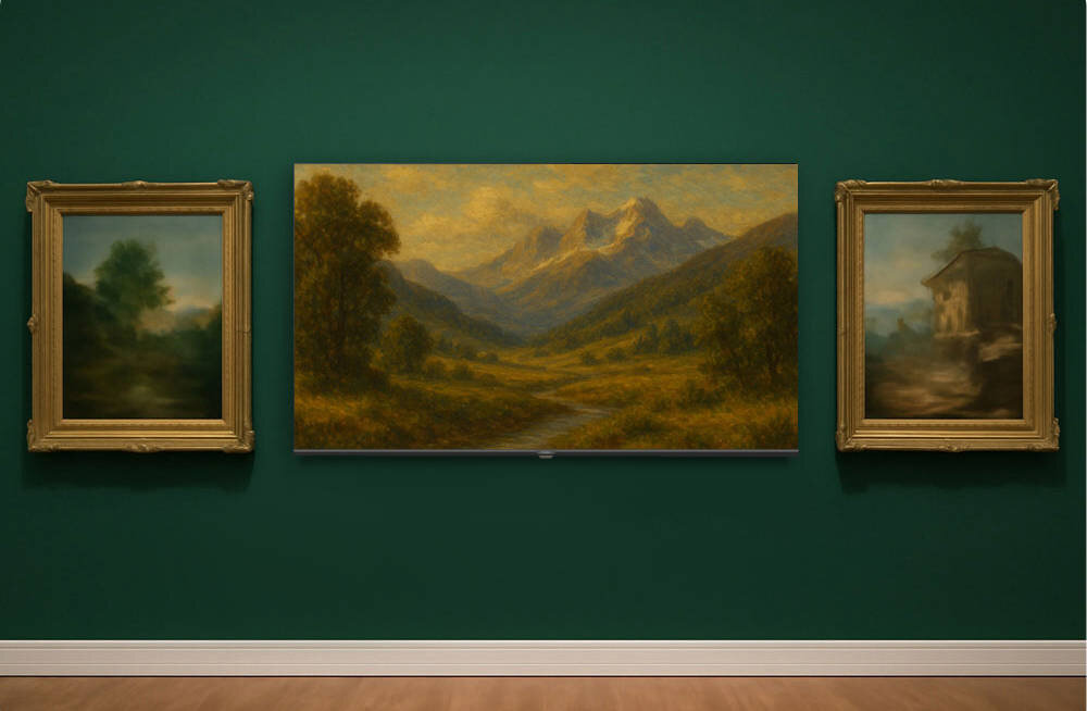 Telewizor HAIER H65K85FUX cienkiej ramce Smukła forma centrum rozrywki stylowym elementem aranżacji - telewizor na ścianie