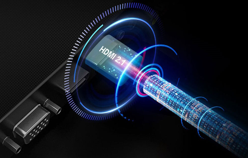 Telewizor HAIER H65Q80FUX HDMI 2.1, USB 2.0, szybki transfer, odtwarzanie multimediów, przekrój kabla HDMI