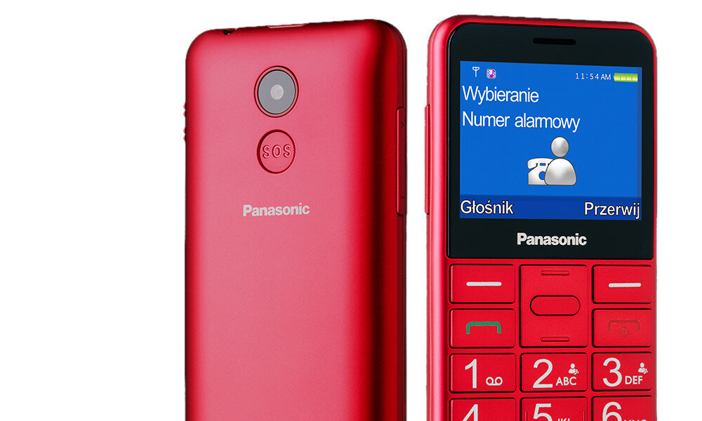 Telefon PANASONIC KX-TU155 Czerwony cechy przeznaczenie funkcje