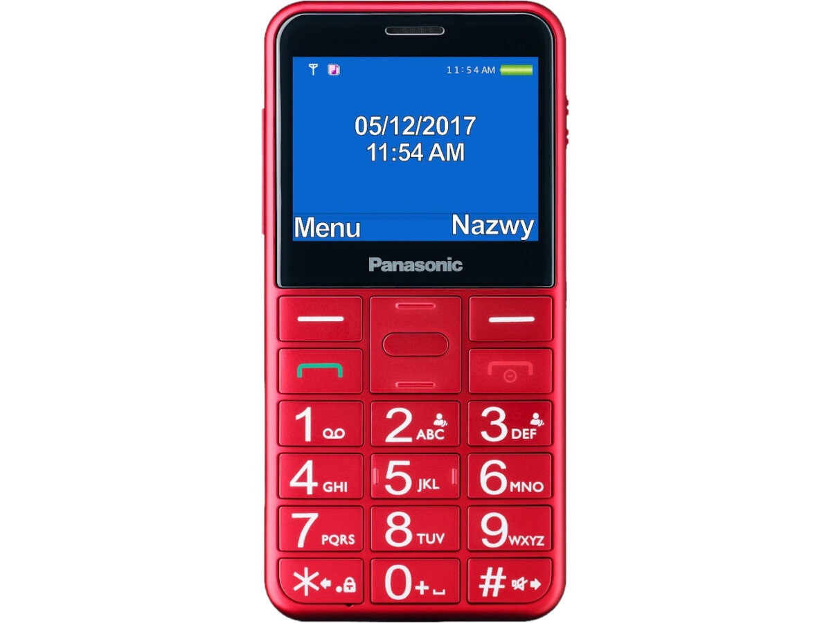 Telefon PANASONIC KX-TU155 Czerwony ekran LCD informacje