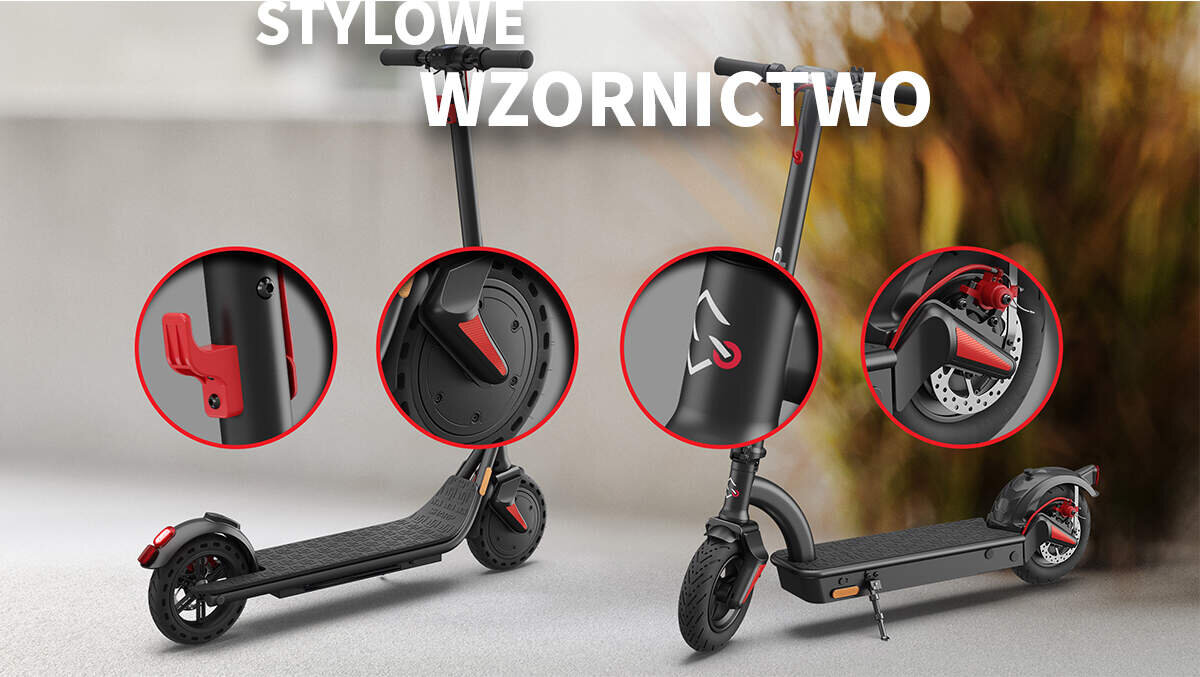 Hulajnoga elektryczna SHARP KS3CEU-B Czarny ładowanie żywotność baterii akumulator Maksymalna prędkość wyświetlacz Podłącz smartfona uchwyt na telefon Szeroki podest mata antypoślizgowa podświetlenie