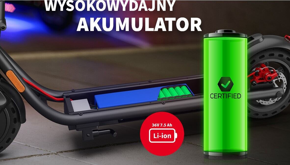 Hulajnoga elektryczna SHARP KS3CEU-B Czarny ładowanie żywotność baterii akumulator Maksymalna prędkość wyświetlacz Podłącz smartfona uchwyt na telefon Szeroki podest mata antypoślizgowa podświetlenie