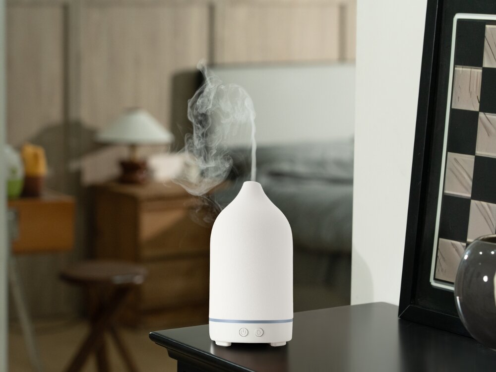 Dyfuzor NATURAL ORIGIN Ceramic ultradźwiękowy, chłodna mgiełka, aromaterapia bez podgrzewania olejku