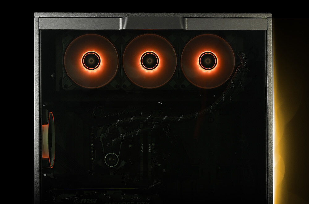 Komputer NTT Game i5-12400F 16GB RAM 1TB SSD GeForce RTX3060 Windows 10 Home chłodzenie wentylatory temperatura