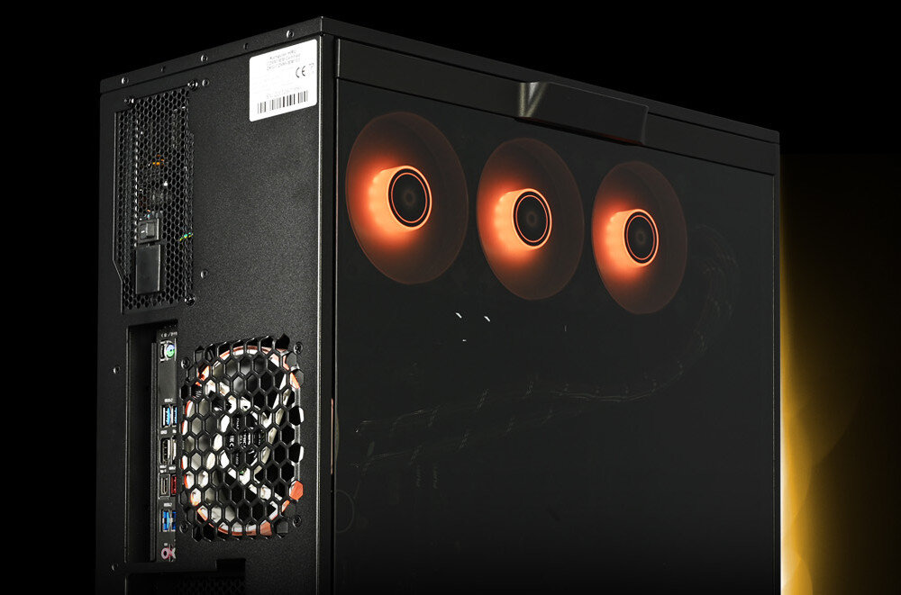 Komputer NTT Game i5-12400F 16GB RAM 1TB SSD GeForce RTX3060 Windows 10 Home porty podłączenie złącza