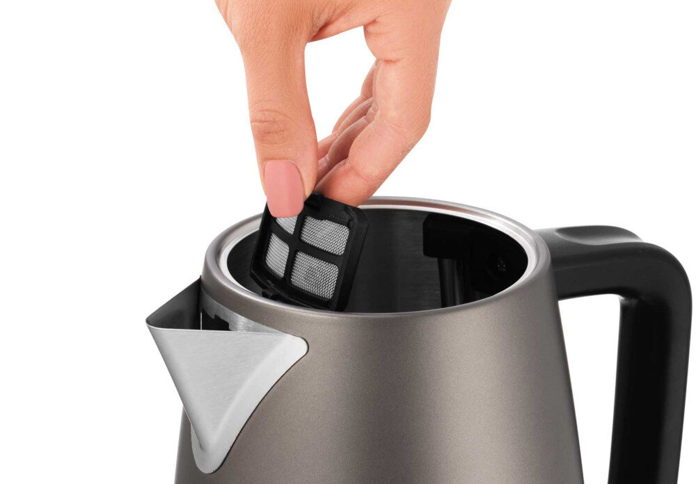 Czajnik SENCOR SWK 1788BK Czarny Czysta woda Wyjmowany filtr łatwo umyć zatrzymuje kamień i zanieczyszczenia woda zachowuje świeżość