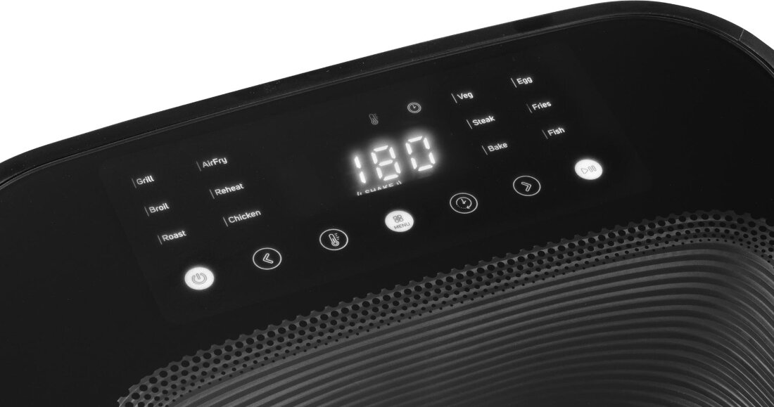 Air Fryer Frytkownica beztłuszczowa SENCOR SFR 6900BK 6.5l z 12 automatycznymi programami i okienkiem do obserwacji postępów Intuicyjny wyświetlacz LED Przejrzysty ekran ułatwienie wybór program ustawienia wygoda dania