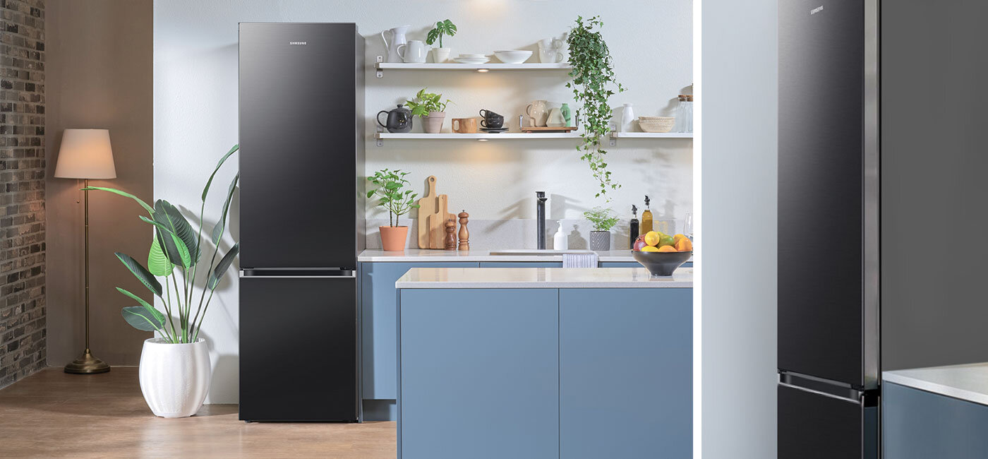 Design lodówki RB38C602EB1 idealnie współgra z Twoimi sprzętami Design lodówki Samsung RB38C602EB1 idealnie współgra z Twoimi sprzętami