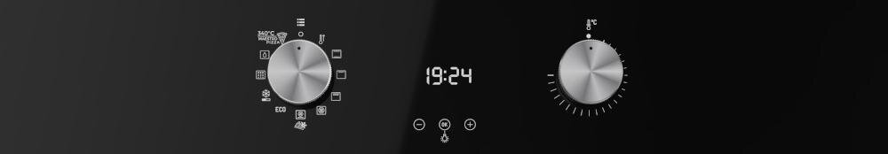 TEKA HLC 8510 P BK piekarnik panel sterowanie program pieczenie temperatura czas elektroniczny zegarw pokrętła