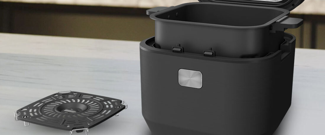 Air Fryer Frytkownica beztłuszczowa BEKO ExpertFry FRL5474B z gotowaniem na parze Łatwe w czyszczeniu akcesoria materiał wykonanie bezpiczeństwo powłoka nieprzywieranie kosz wyjmowanie sposób uchwyt 