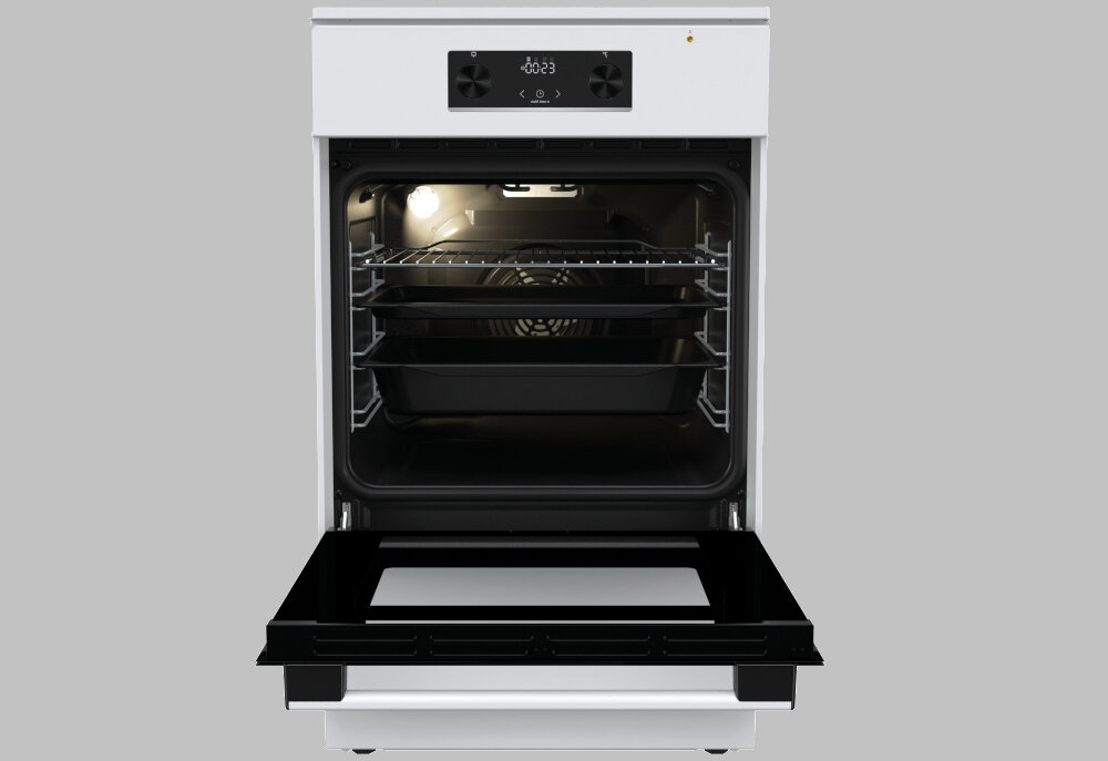 Kuchnia GORENJE MEKIS510W ExtraSteam wielofunkcyjny piekarnik pojemnosc 70l tryb termoobiegu grilla funkcja pizza