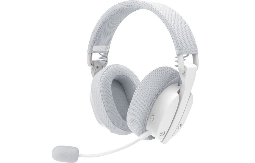 Słuchawki REDRAGON H888W Luce mikrofon odpinany wyciszanie komunikacja gaming, słuchawki po skosie na białym tle