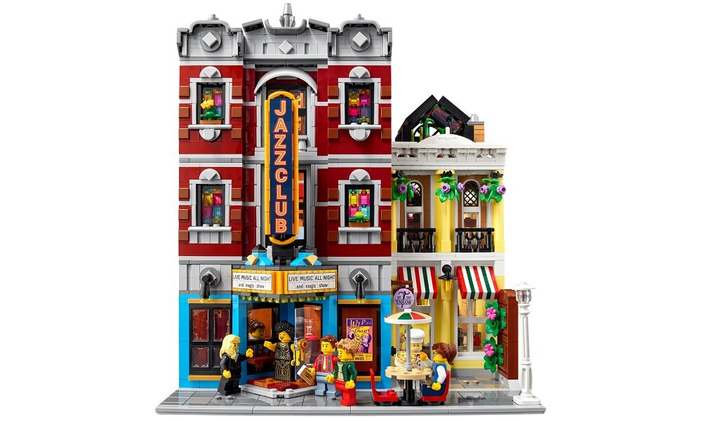LEGO ICONS Klub jazzowy 10312 dziecko kreatywność zabawa nauka rozwój klocki figurki minifigurki jakość tradycja konstrukcja nauka wyobraźnia role jakość bezpieczeństwo wyobraźnia budowanie pasja hobby funkcje instrukcja aplikacja LEGO Builder