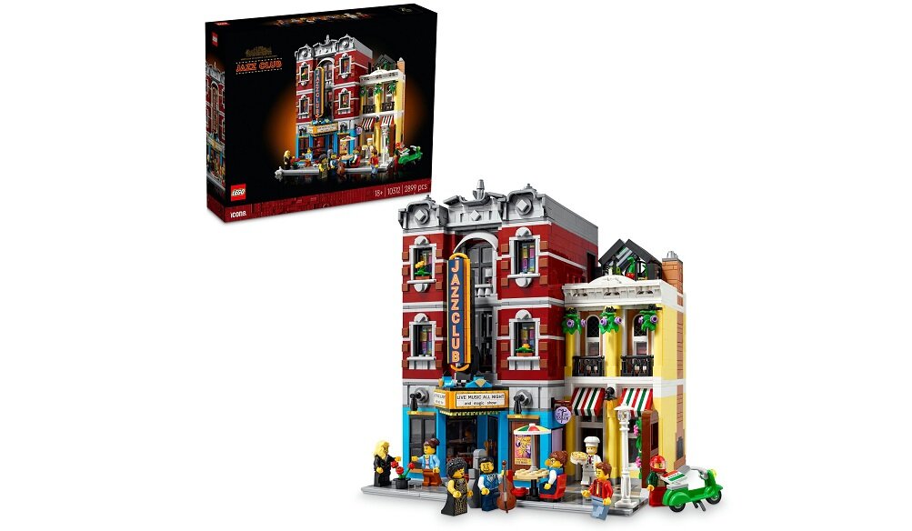 LEGO ICONS Klub jazzowy 10312 dziecko kreatywność zabawa nauka rozwój klocki figurki minifigurki jakość tradycja konstrukcja nauka wyobraźnia role jakość bezpieczeństwo wyobraźnia budowanie pasja hobby funkcje instrukcja aplikacja LEGO Builder