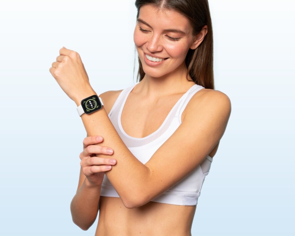 Smartwatch AMAZFIT BIP 5 ekran bateria czujniki zdrowie sport pasek ładowanie pojemność rozdzielczość łączność sterowanie krew puls rozmowy smartfon aplikacja