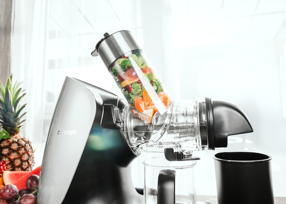 Wyciskarka wolnoobrotowa CONCEPT Nutriboost LO7250 mocny silnik, skuteczne wyciskanie, niskie zużycie energii, oszczędność prądu