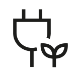 Wtyczka oraz roślinka Symbol wtyczki