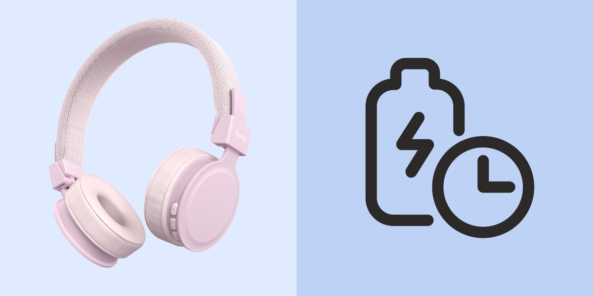 Słuchawki nauszne HAMA Freedom Lit III Różowy Długi czas działania