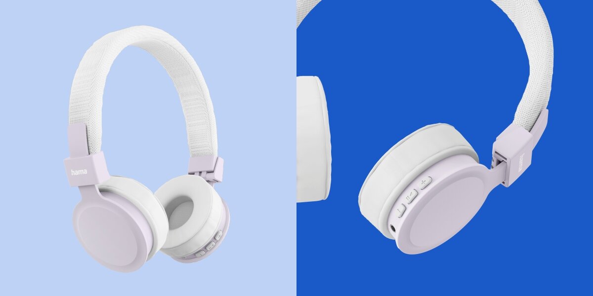 Słuchawki nauszne HAMA Freedom Lit III Biało-różowy Muzyka bez kabli