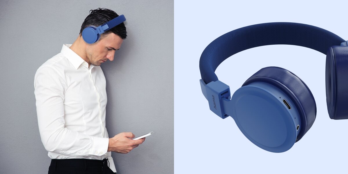 Słuchawki nauszne HAMA Freedom Lit III Niebieski Rozmowy bez przerw