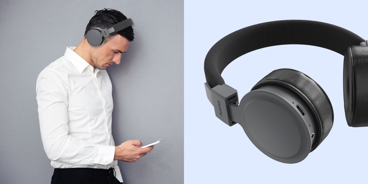 Słuchawki nauszne HAMA Freedom Lit III Czarny Rozmowy bez przerw