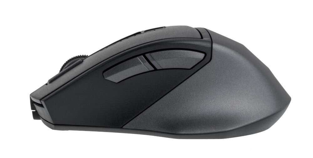 A4TECH Fstyler FB45CS Air2 odbiornik Nano USB-A laptopy i komputery dodatkowy adapter USB-C, MacBooki czy Chromebooki Windows, macOS, Chrome OS oraz Android - mysz na białym tle od lewej strony