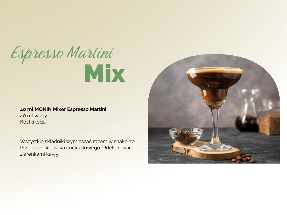 Syrop do koktajli MONIN Espresso Martini 1000 ml