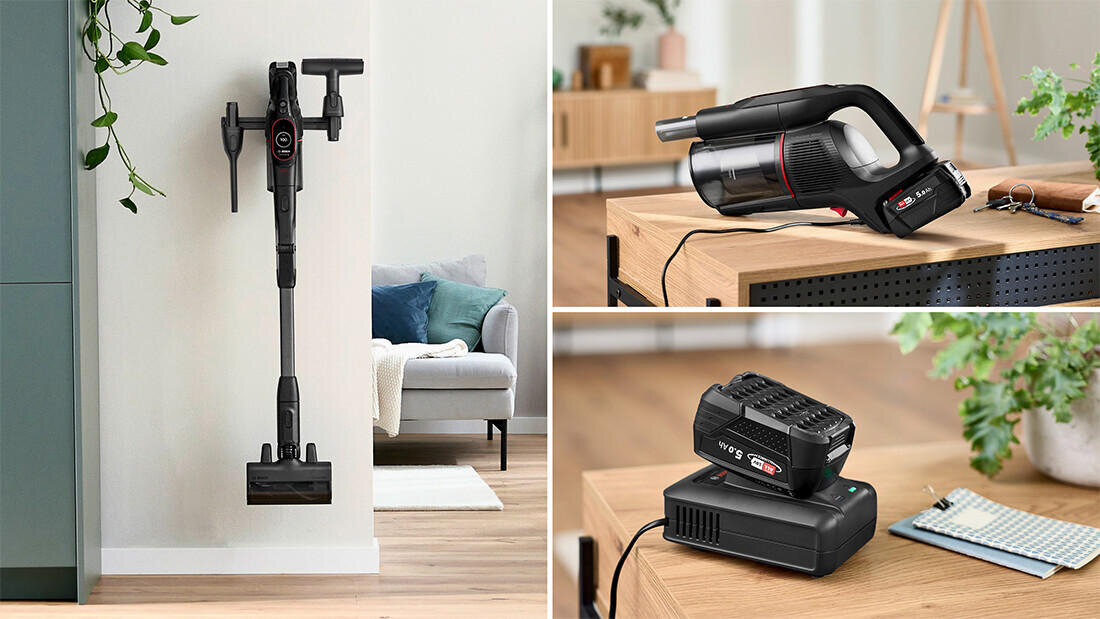 Odkurzacz BOSCH Unlimited 10 ProPower BCS1051POW Szybka ładowarka Szybkie ładowanie porównanie