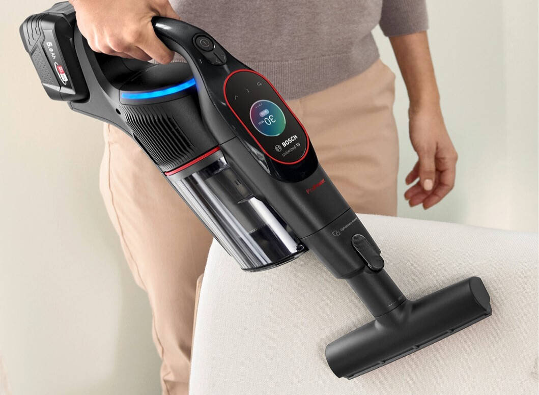 Odkurzacz BOSCH Unlimited 10 ProPower BCS1051POW Ssawka do tapicerki XXL kurz włókna włosy wygoda skuteczność czyszczenie obracająca się głowica