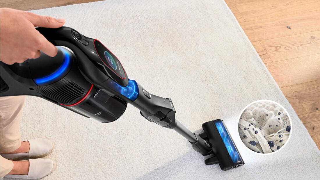 Odkurzacz BOSCH Unlimited 10 ProPower BCS1051POW Technologia MicroClean™ podświetlenie LED sensor pierścień MicroClean™