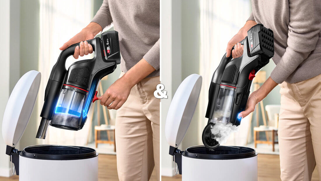 Odkurzacz BOSCH Unlimited 10 ProPower BCS1051POW pojemnik kurz system kompresji brud norma