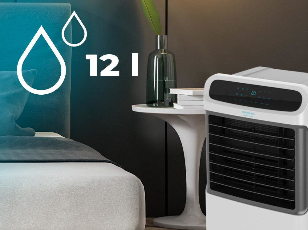 Klimator CECOTEC EnergySilence PureTech 5500 wbudowany 12-litrowy pojemnik na wode wskaznik napelnienia