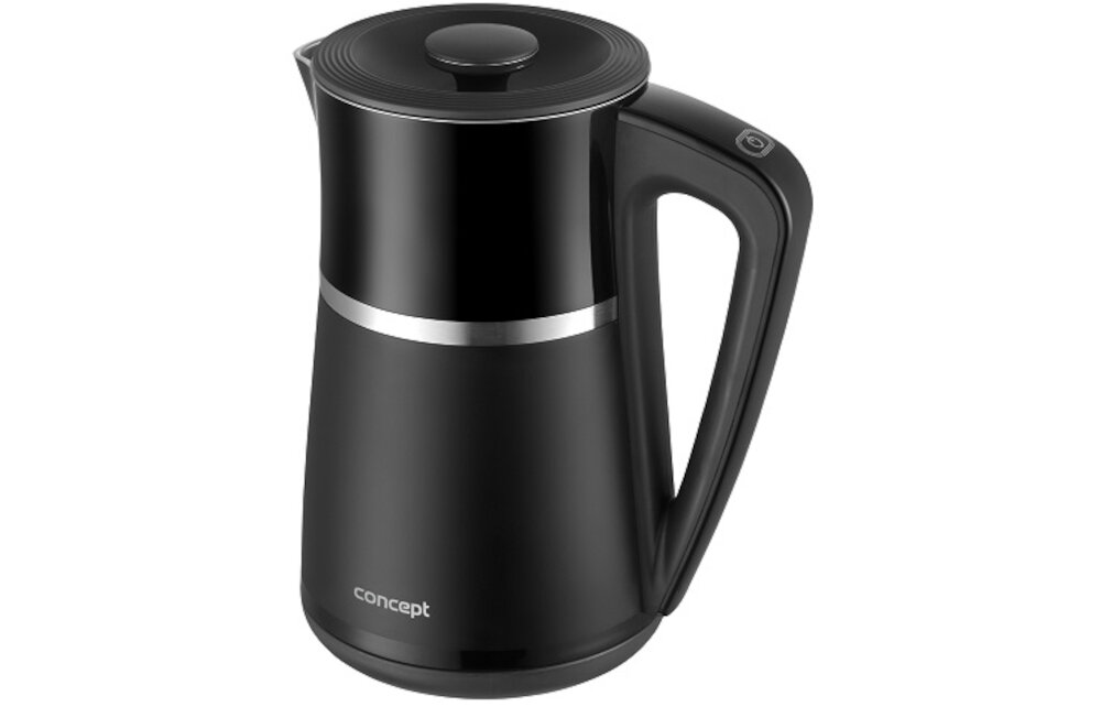 Czajnik CONCEPT RK3100 Bezpieczne użytkowanie podwójna konstrukcja powierzchnia Cool Touch wykonanie stal nierdzewna