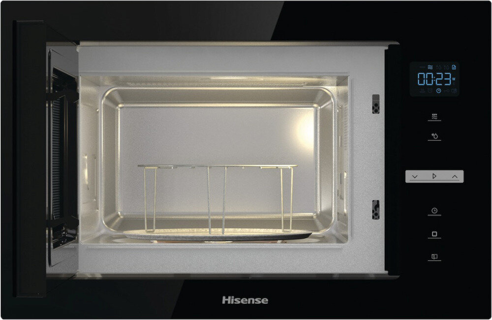 Kuchenka mikrofalowa HISENSE BIM325G62BG moc 900W pojemnosc 25l talerz obrotowy srednica 31cm
