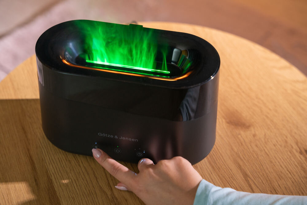 Nawilżacz GÖTZE & JENSEN Flame AH220 panel sterowania timer ustawienia