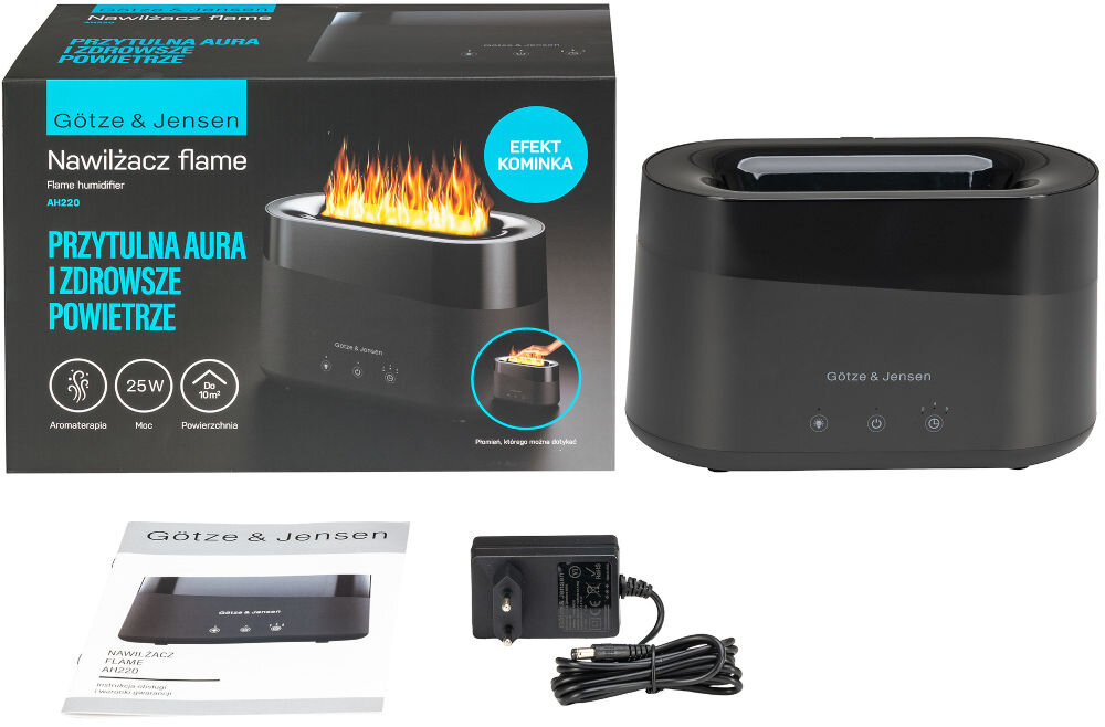 Nawilżacz GÖTZE & JENSEN Flame AH220 elementy zestaw