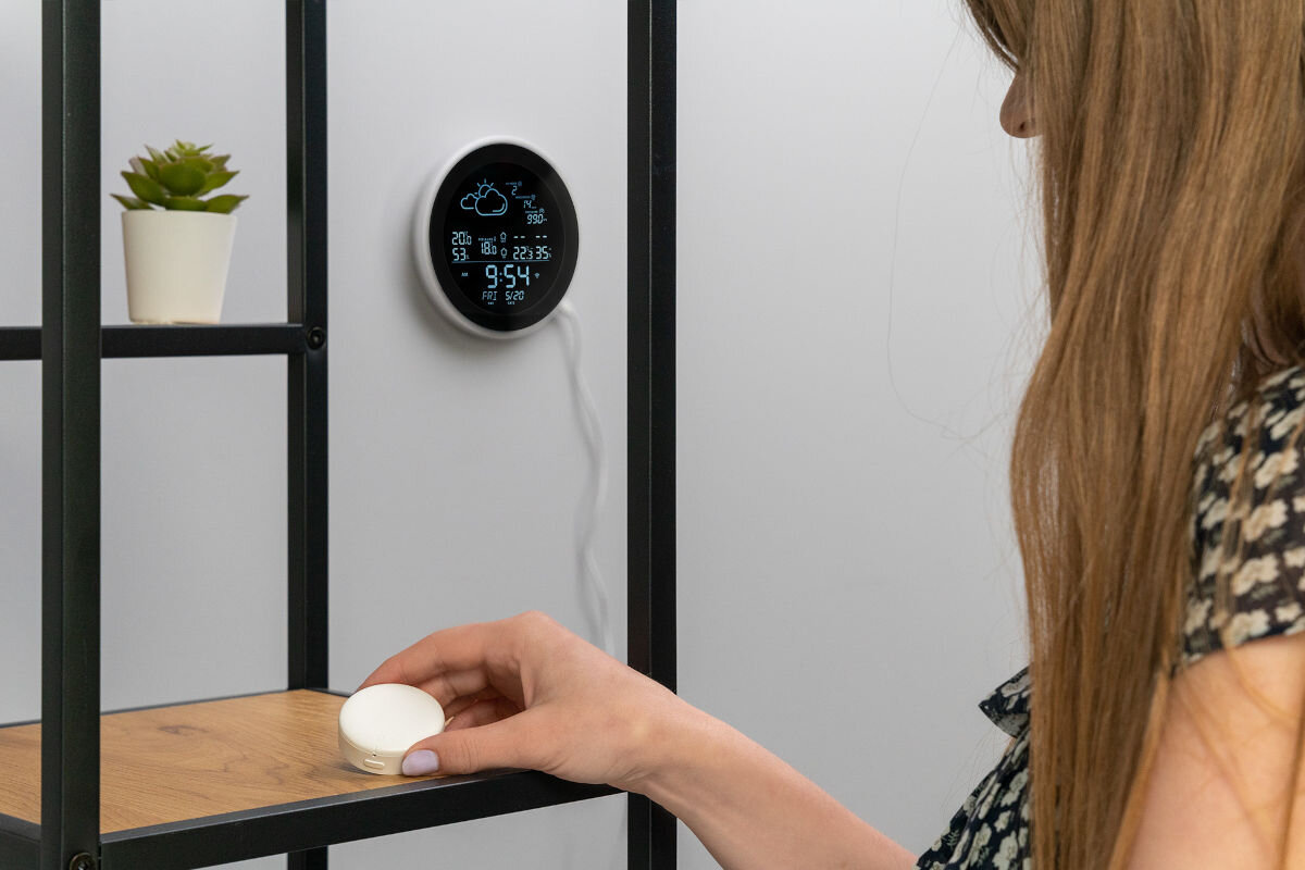 Stacja pogody SETTI+ SMS603 temperaatura ciśnienie wilgotność siła wiatru indeks UV 3 czujniki