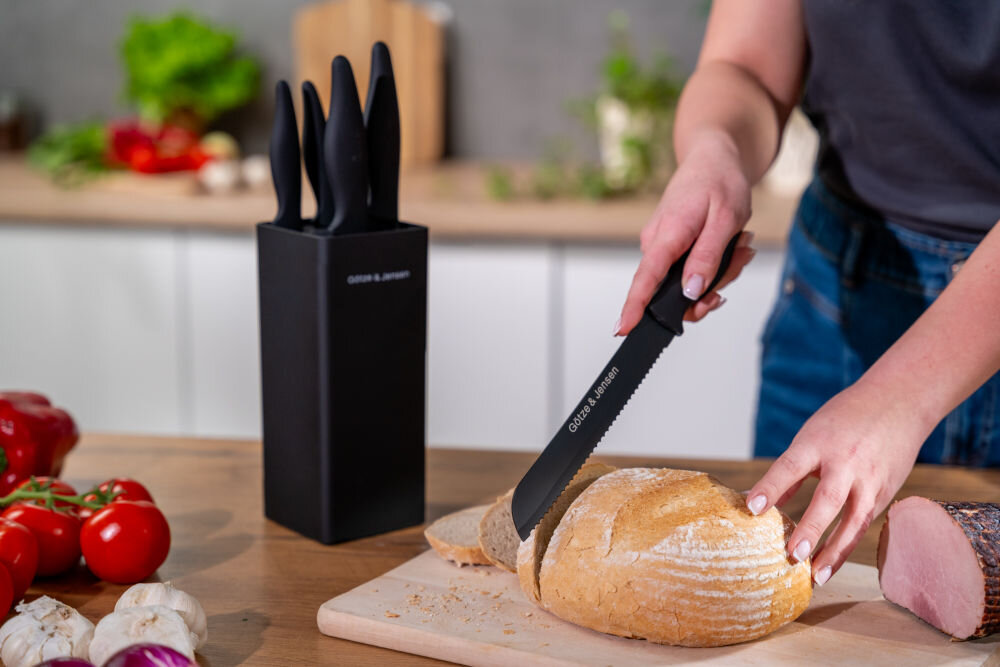 Zestaw noży GÖTZE & JENSEN KN301 wyglad zestaw stal drewno