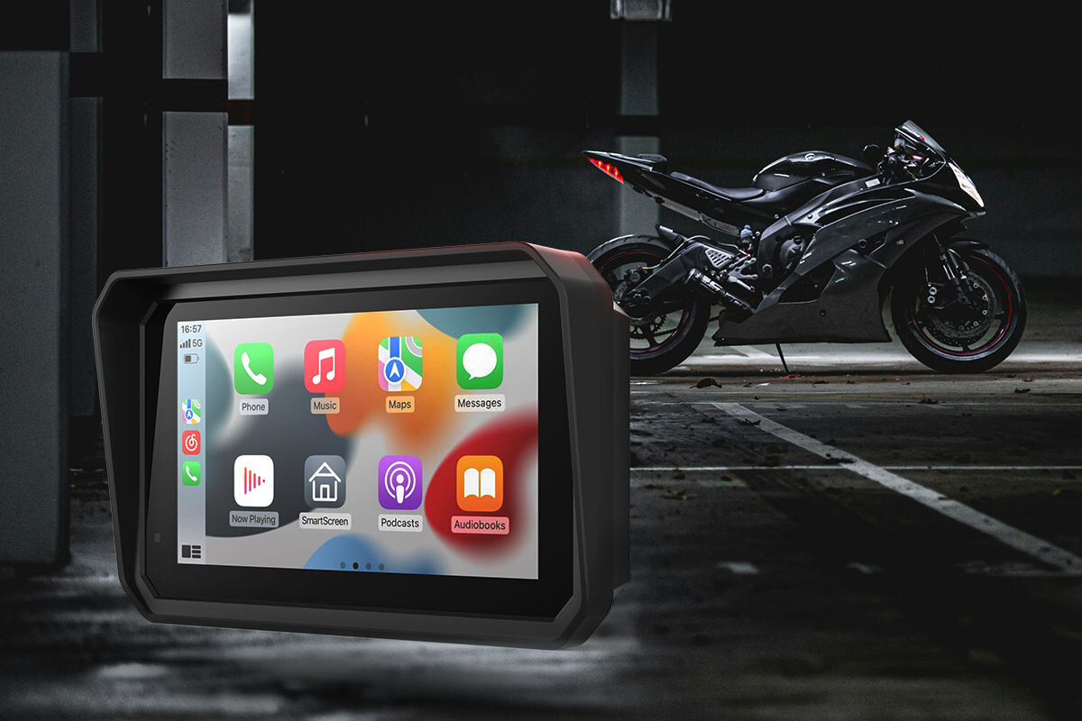 Stacja multimedialna do motocykla Nexadio MB100 CarPlay Android Auto