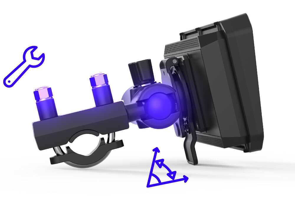 Stacja multimedialna do motocykla Nexadio MB100 Uchwyty