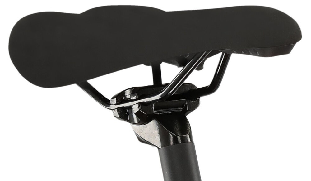 Rower górski MTB KROSS Level 1.0 M17 29 cali męski Czarno-czerwony siodełko na białym tle siodełko marki SELLE ROYAL VIVO wygoda solidne wykonanie szeroki profil odpowiednio dobrana długość stabilne podparcie komfort pokrycie z wytrzymałych materiałów syntetycznych stalowe pręty