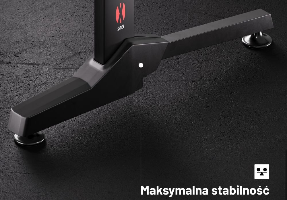 Biurko DIABLO CHAIRSX-MATE 1600 podpory wysokosc nogi stripe mate wypoziomowanie blatu