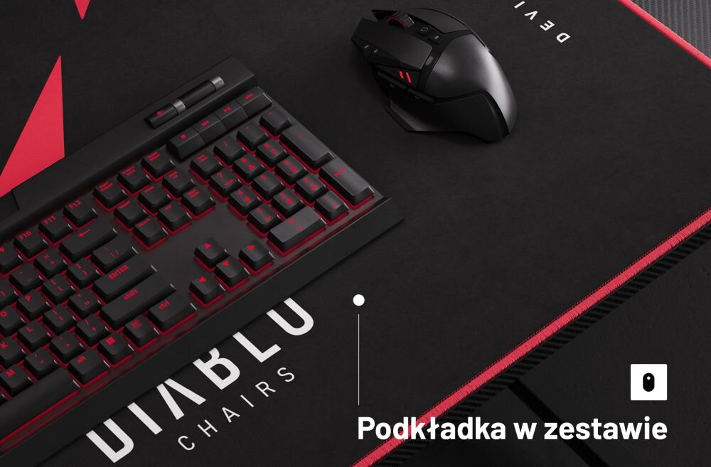 Biurko DIABLO CHAIRSX-MATE 1600 wytrzymala wodoodporna podkladka ochrona blat biurka