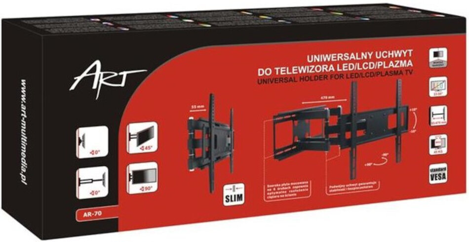 Uchwyt ART AR-70 do TV 23-55 cali - standard vesa