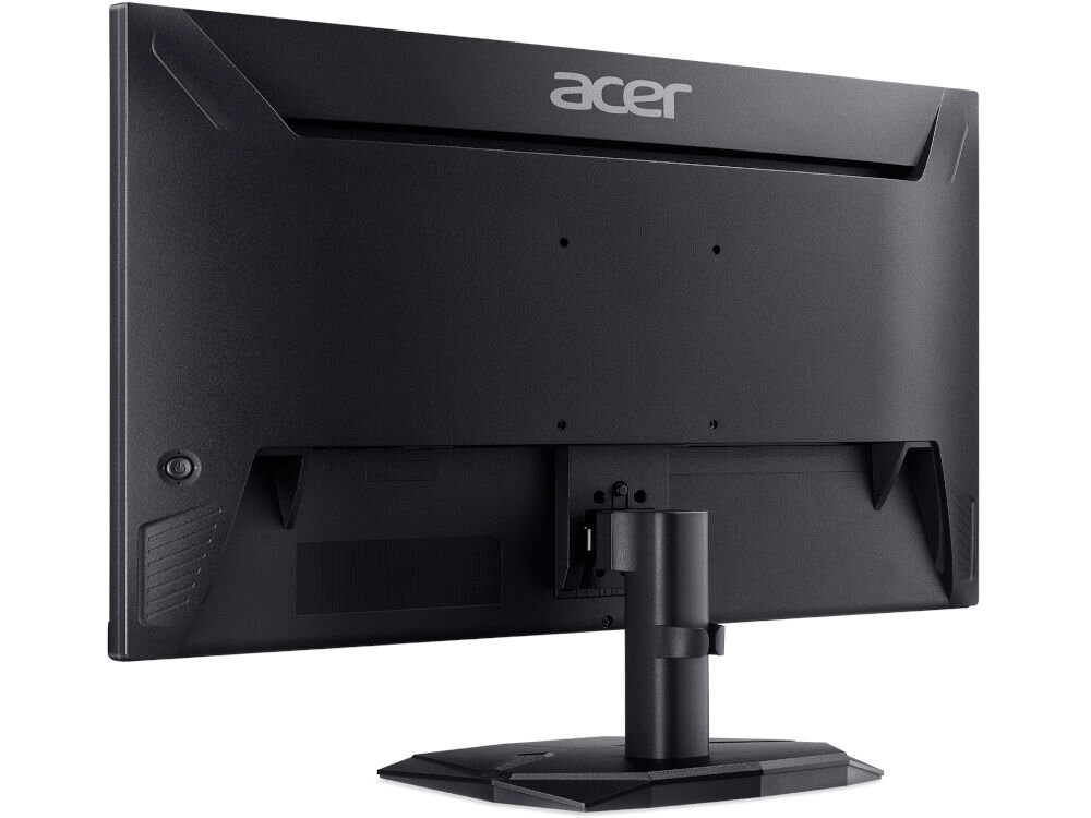 Monitor ACER Nitro KG241YX3BIP 23.8 cala 1920x1080px 200Hz 0.5 ms [GTG] prezentacja monitora od tyłu pod kątem na białym tle różne urządzenia wygoda elastyczność