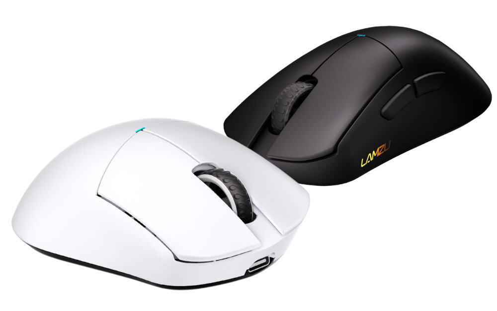 LAMZU Paro Aurora dwóch wersjach kolorystycznych czarnej, białej - dwie wersje kolorystyczne myszki