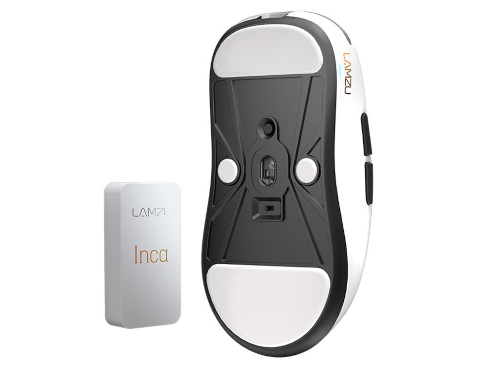 LAMZU Inca Lamzu INCA sensora PixArt 3950 DPI aż do 30 000 trybu 8000 Hz specjalnego dongla - mysz od spodu pionowo z adapterem 8k