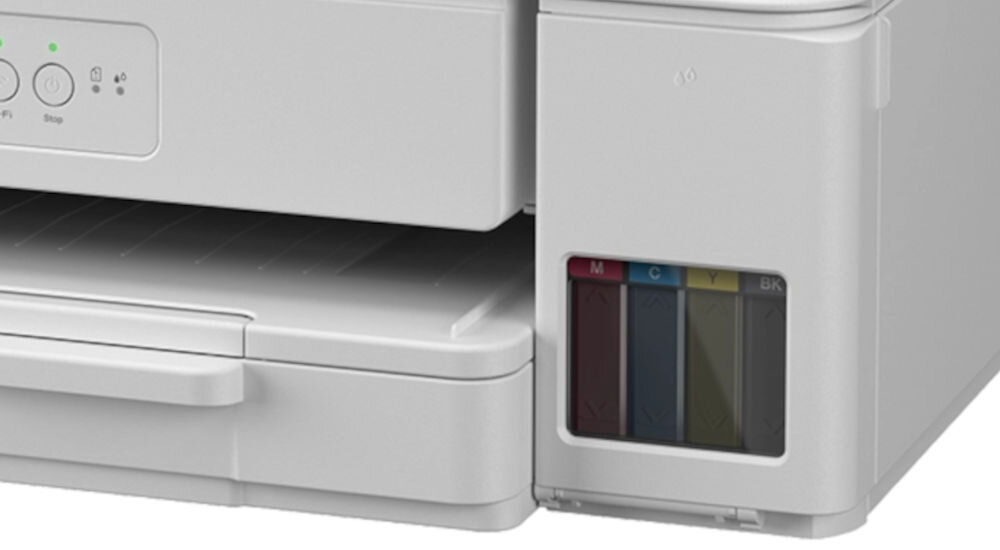 Urządzenie wielofunkcyjne BROTHER DCP-T436W Druk w kolorze, Wi-Fi zbliżenie na okienko z poziomem atramentu wskaźnik atramentu z przodu kontrola zużycia